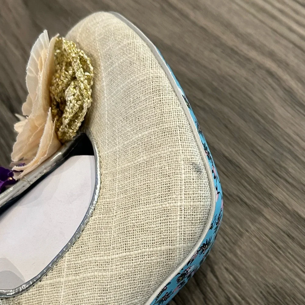 Irregular Choice Floral with clear high heel shoe sz 10 New w/out box - Picture 13 of 13